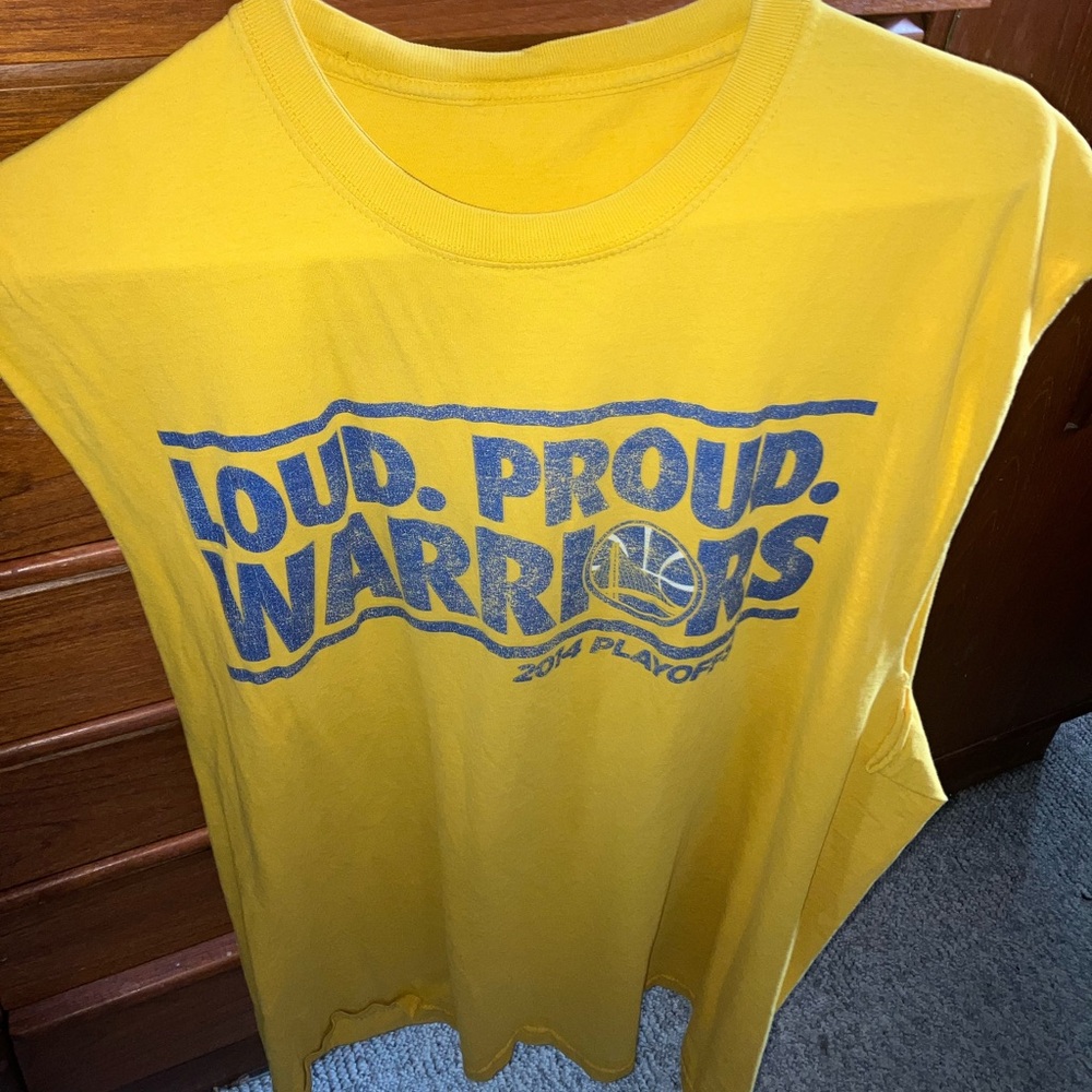 Rare 2014 golden state warriors nba basketball playoffs jersey SGA t shirt SZ XL